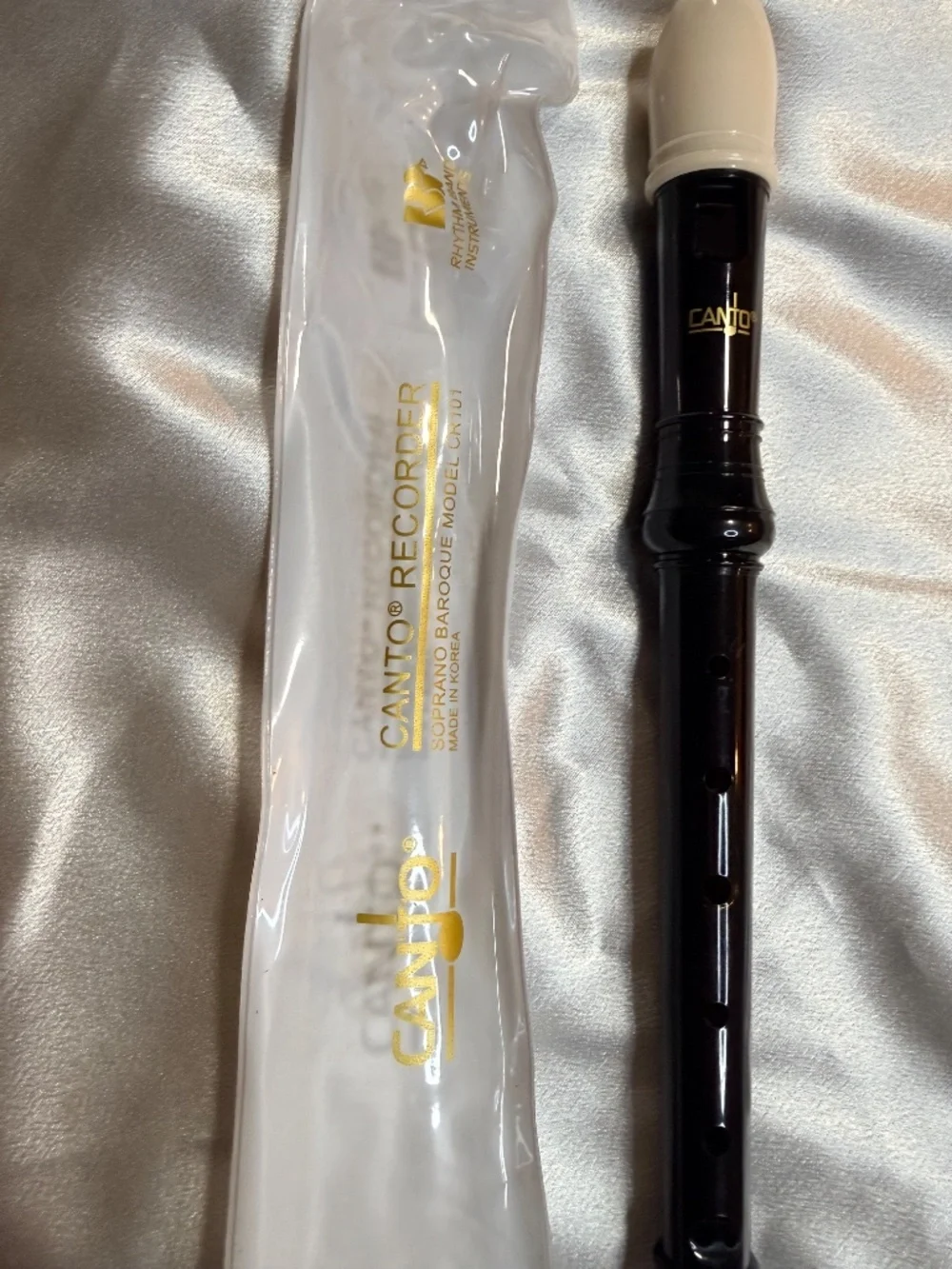 CANTO Soprano Recorder CN401 Baroque Fingering Black & Ivory